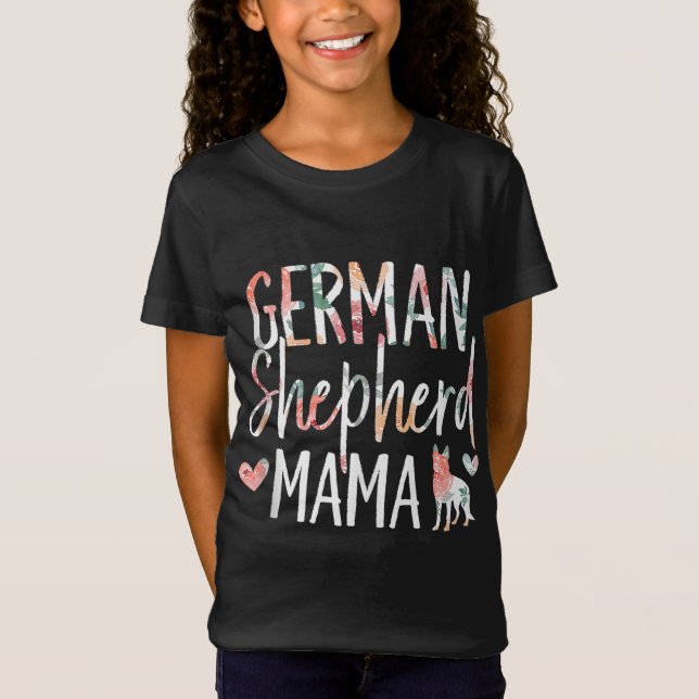 Camiseta German shepherd Mama Dog Lover para o dono da mãe  (Frente)