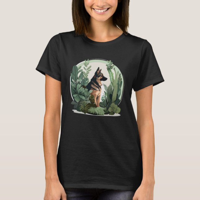 Camiseta German Shepherd Mama Plant  Dog (Frente)