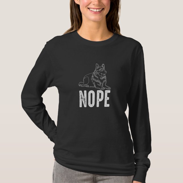Camiseta German shepherd Merch Nope (Frente)