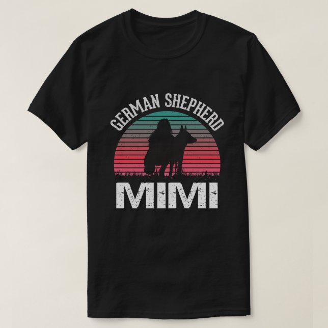 Camiseta German shepherd MIMI Vintage (Frente do Design)