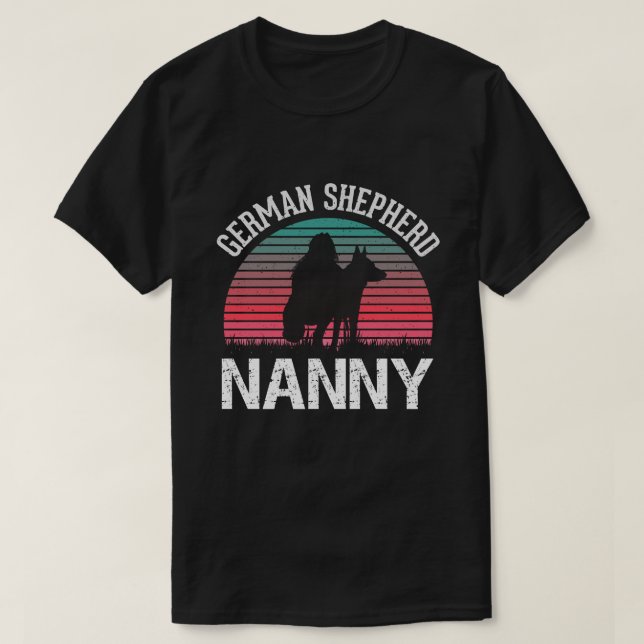 Camiseta German shepherd NANNY Vintage (Frente do Design)