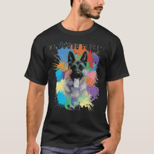 Camiseta german shepherd O Poder! Pescoço V com punho