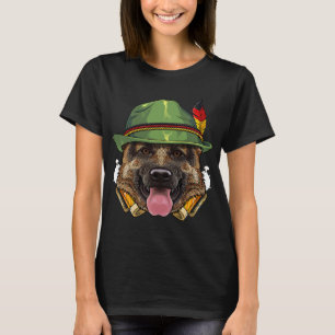 Camiseta German shepherd Oktoberfest Lederhosen German Beer