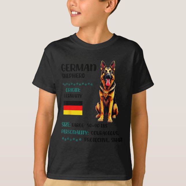 Camiseta German Shepherd Origin Funny German Shepherd Lover (Frente)