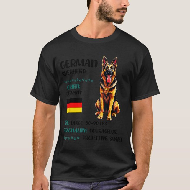 Camiseta German Shepherd Origin Funny German Shepherd Lover (Frente)