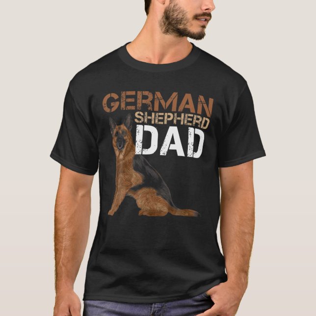 Camiseta German Shepherd Owner Dad Shepard German Dog Lover (Frente)