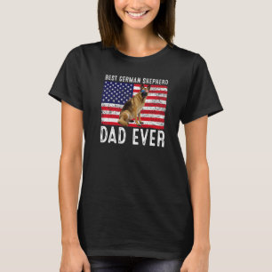 Camiseta German shepherd Pai Americano Bandeira Proprietári
