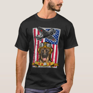 Camiseta German shepherd Patriótico