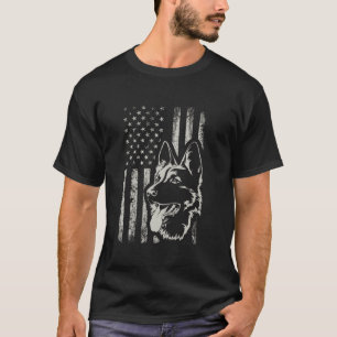 Camiseta German shepherd Patriótico AMERICANO FLAG 4 De Jul