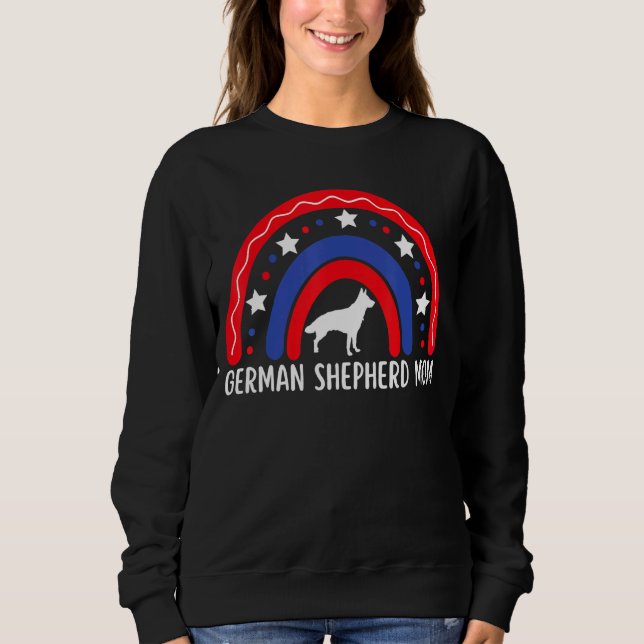 Camiseta German shepherd Patriótico Mãe Arco-Íris Gsd Mãe 4 (Frente)