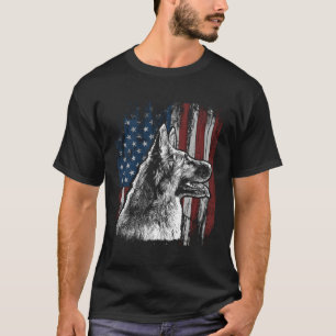 Camiseta German shepherd Patriótico - Pavilhão Americano - 