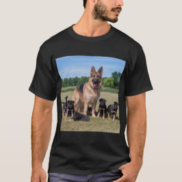 Camiseta German shepherd personalizável com uppies adaptáve