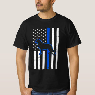 Camiseta German shepherd Policial Cão K9 Patriótico