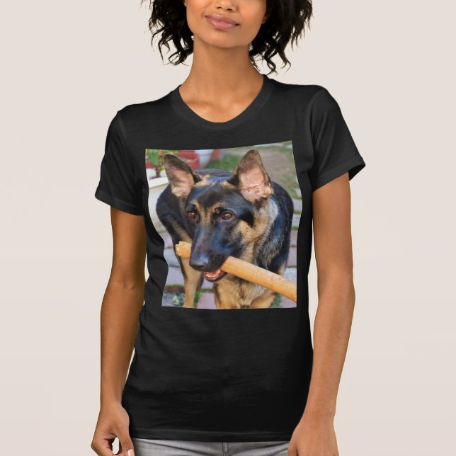 Camiseta German shepherd por Shirley Taylor (Frente)