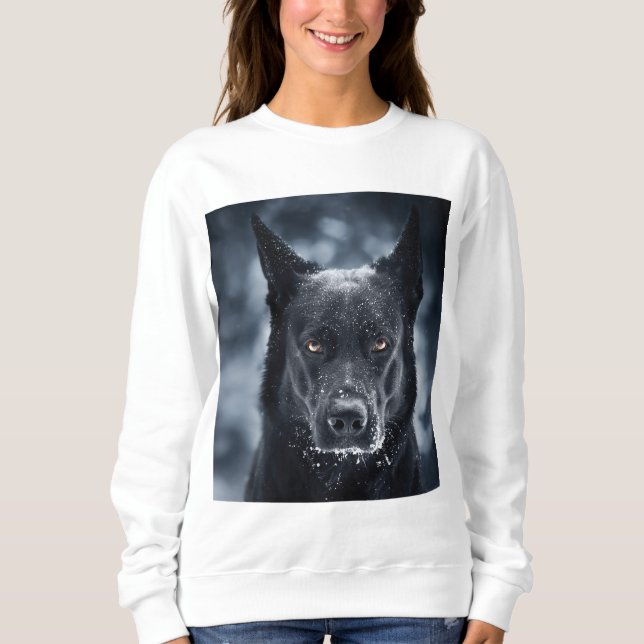Camiseta German shepherd Preto (Frente)