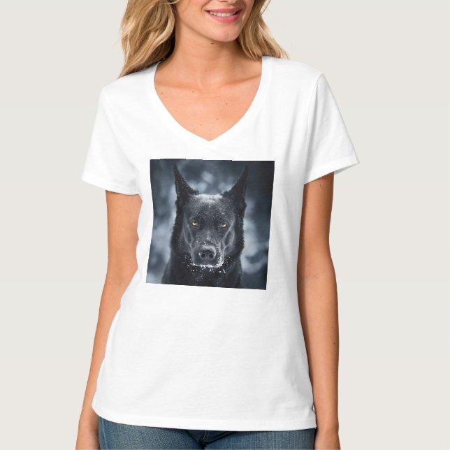 Camiseta German shepherd Preto (Frente)