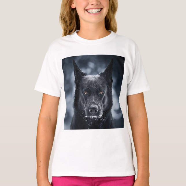 Camiseta German shepherd Preto (Frente)