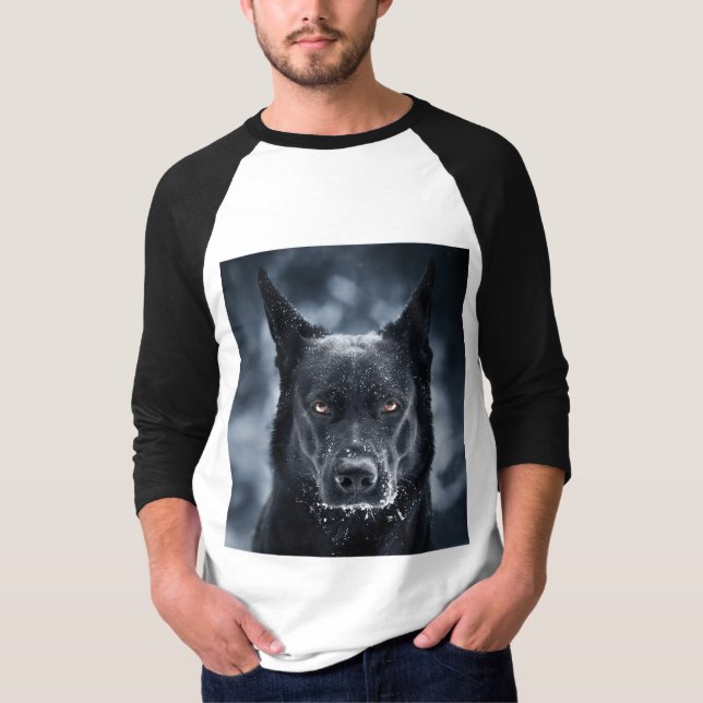Camiseta German shepherd Preto (Frente)