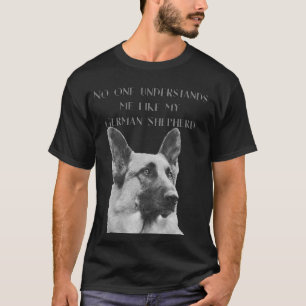 Camiseta German shepherd preto & branco lindo