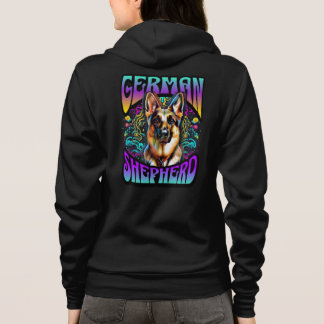 Camiseta German shepherd Psicodélico divertido