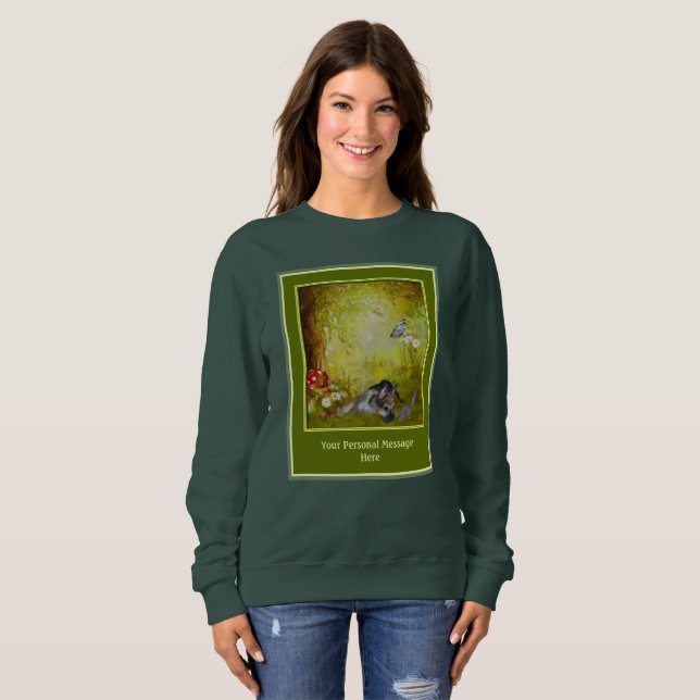Camiseta German shepherd Puppy Adicionar Seu Próprio Texto (Frente Completa)