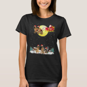 Camiseta German shepherd Reindet Christmas Lights Dog Ridi