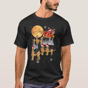 Camiseta german shepherd Reindet Papais noeis de Natal Anda