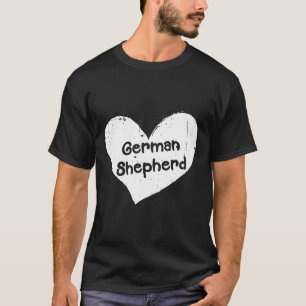 Camiseta German shepherd Retro Heart Love Dog