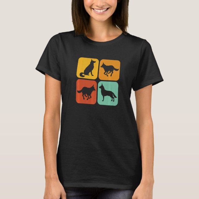 Camiseta German shepherd Retro I Estética I Shepher Alemão (Frente)