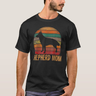 Camiseta German shepherd Retro Mãe Cachorro Mãe Pet Shepard