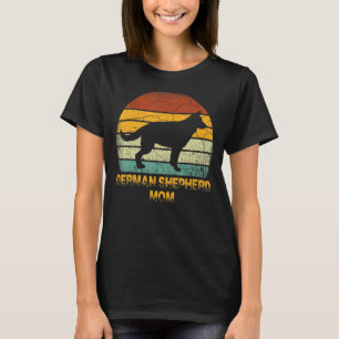 Camiseta German shepherd Retro Mãe Doxie Dog Proprietária M