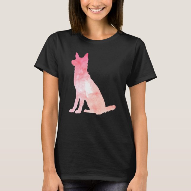 Camiseta German shepherd Rosa Feita (Frente)