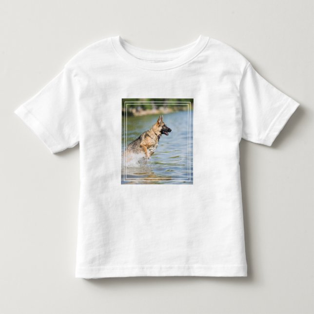 Camiseta German shepherd Salta Em Água (Frente)