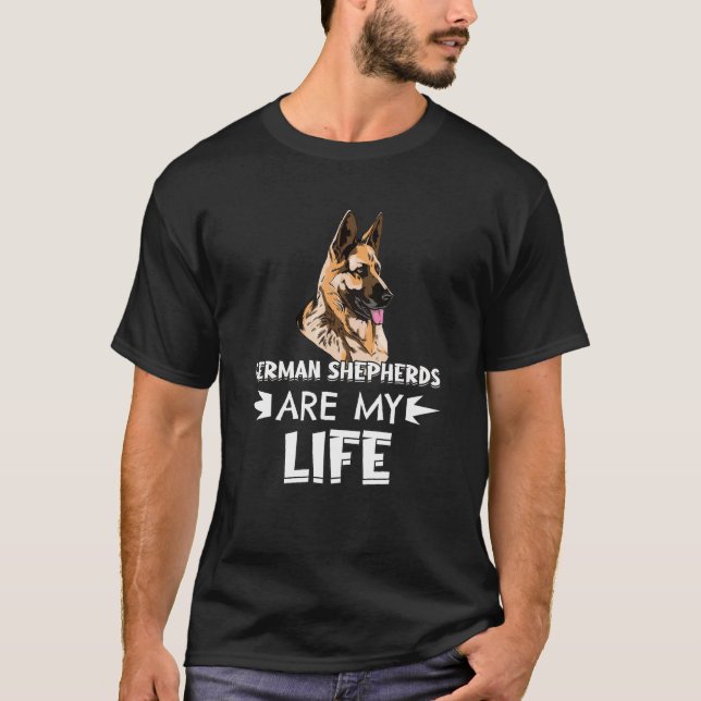 Camiseta German shepherd são meu German shepherd (Frente)