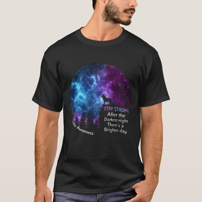 Camiseta German shepherd: Sensibilização para o suicídio Ma (Frente)
