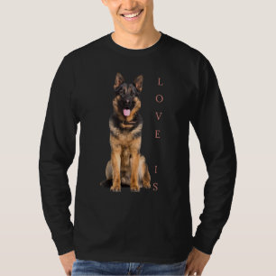 Camiseta German shepherd Shepard Cachorro Mãe Pai Adorava P