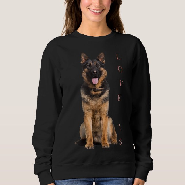 Camiseta German shepherd Shepard Cachorro Mãe Pai Adorava P (Frente)