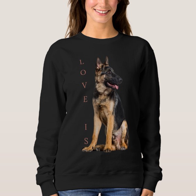 Camiseta German shepherd Shepard Cachorro Mãe Pai Amor Pet  (Frente)