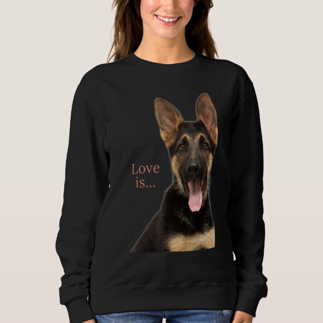 Camiseta German shepherd Shepard Cachorro Mãe Pai Pet (Frente)