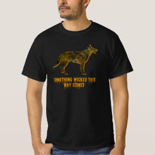 Camiseta German shepherd Silhouette Divertido Orange Hallow