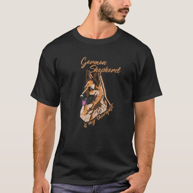 Camiseta German Shepherd Therapy Dog Owner (Frente)