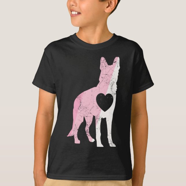 Camiseta German Shepherd Valentines Day Cud Love Dog _1  (Frente)