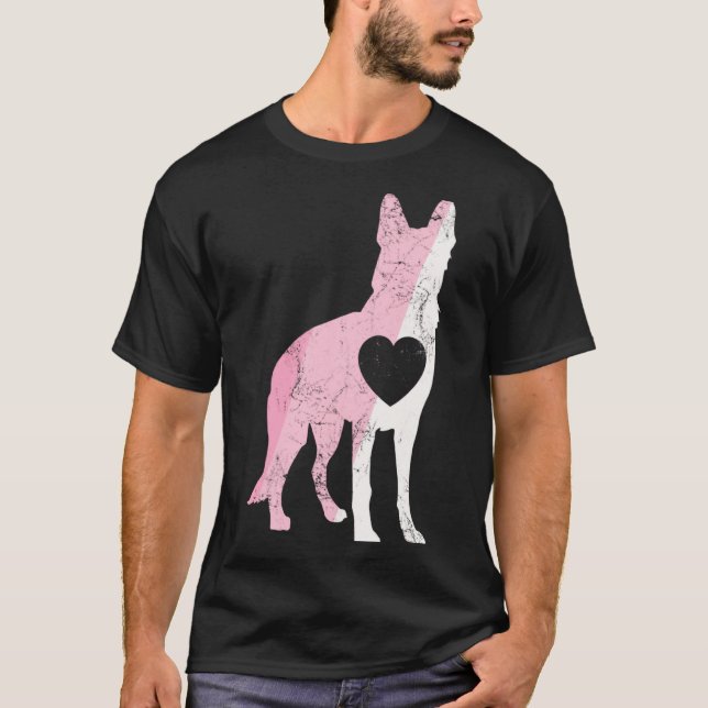 Camiseta German Shepherd Valentines Day Cud Love Dog _1  (Frente)