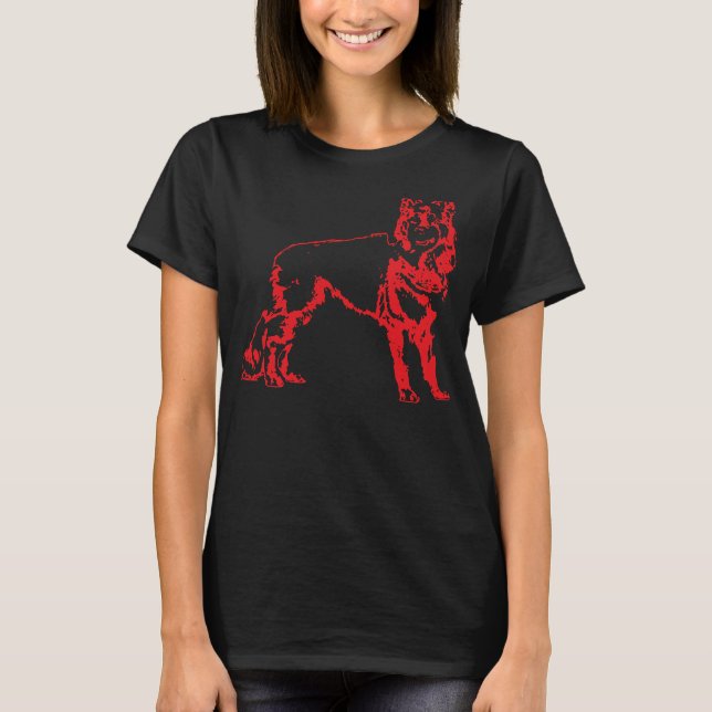 Camiseta German shepherd Vermelho (Frente)