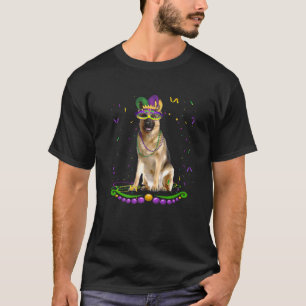 Camiseta german shepherd Vestindo Máscara de Carnaval Mard