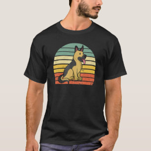 Camiseta German shepherd Vintage - Estilo de Retro Cão Shep
