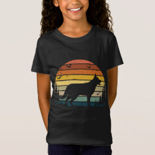 Camiseta German shepherd Vintage Retro Mãe Pai Cão Pet Love