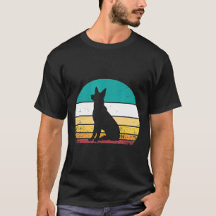 Camiseta German shepherd Vintage Retro Sunrise Men Women