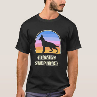 Camiseta German Shepherd Vintage Sunset Dog