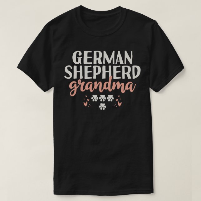 Camiseta German shepherd Vovó Presente (Frente do Design)